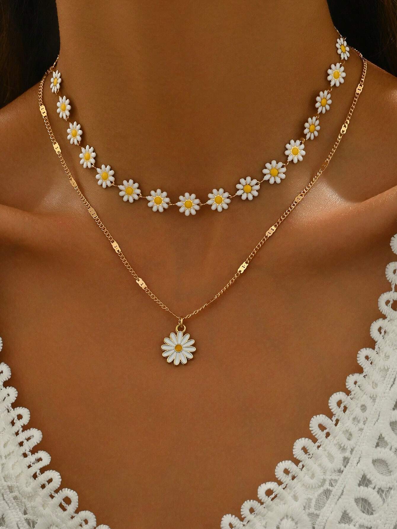 Conjunto de Colares Daisy Charm